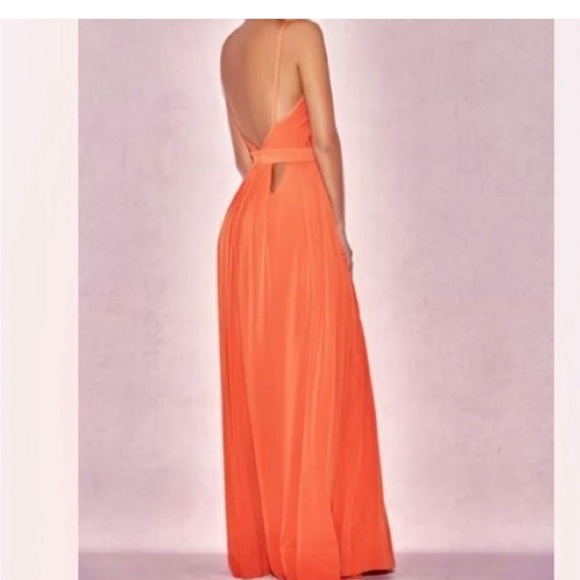 House of CB Ischia Orange cutout goddess maxi dress - Picture 5 of 13